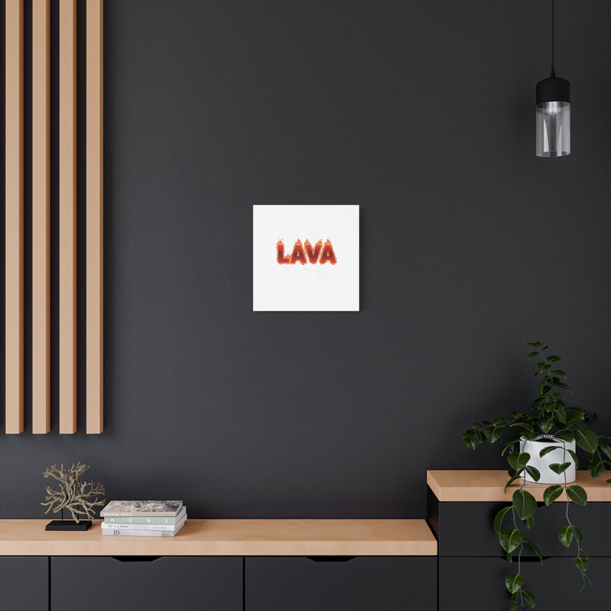 Lava Text Graphic Canvas, holiday burnout meme, festive but tired