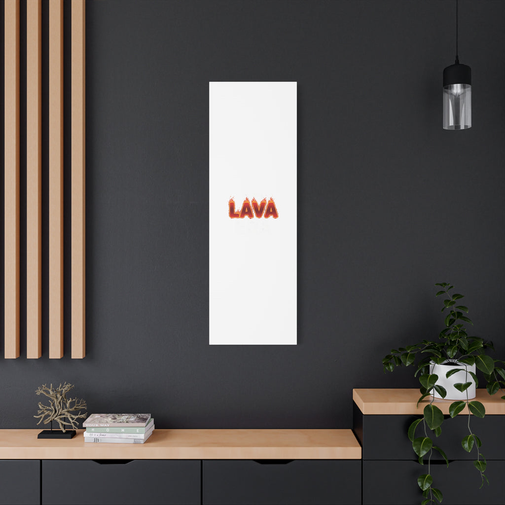 Lava Text Graphic Canvas, holiday burnout meme, festive but tired