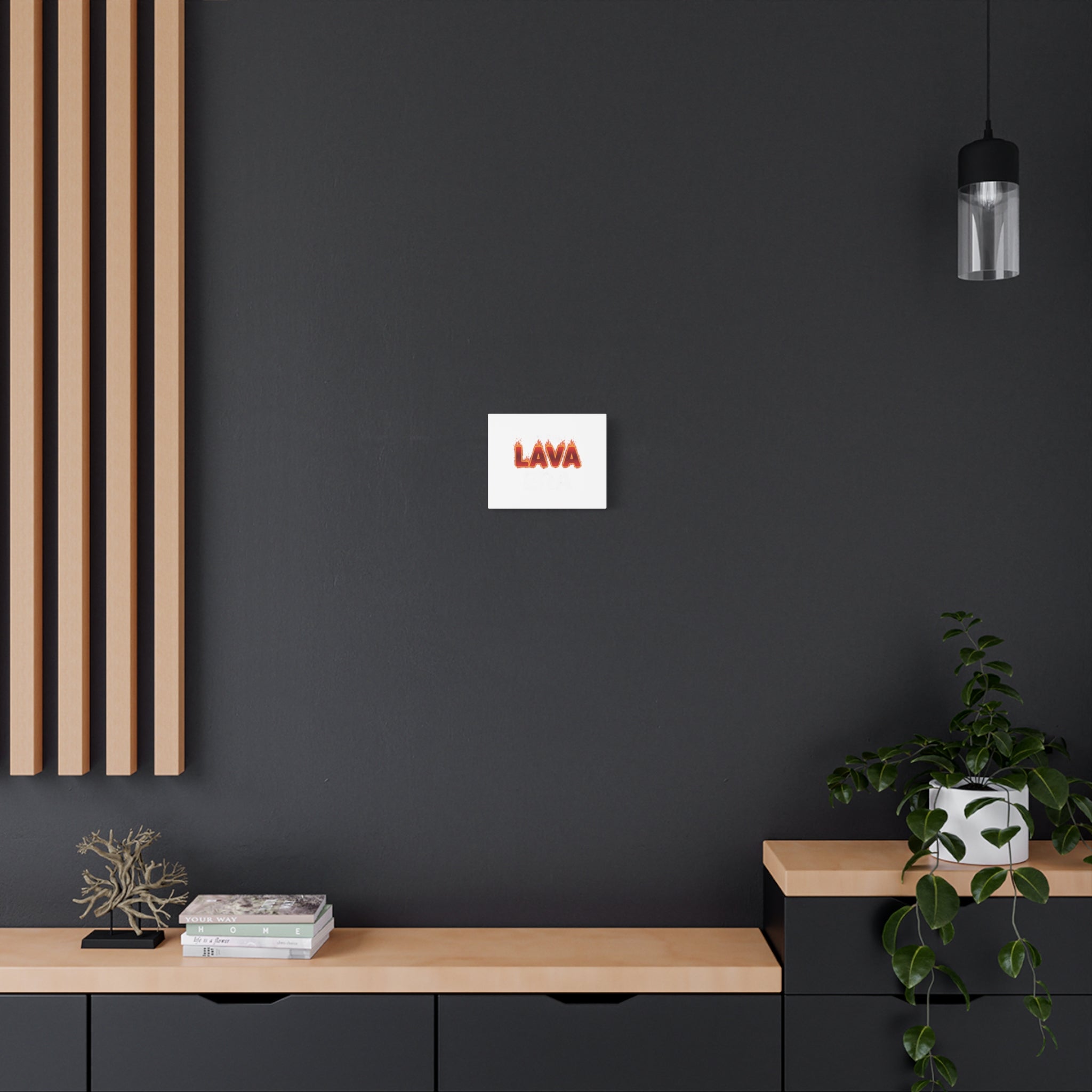 Lava Text Graphic Canvas, holiday burnout meme, festive but tired