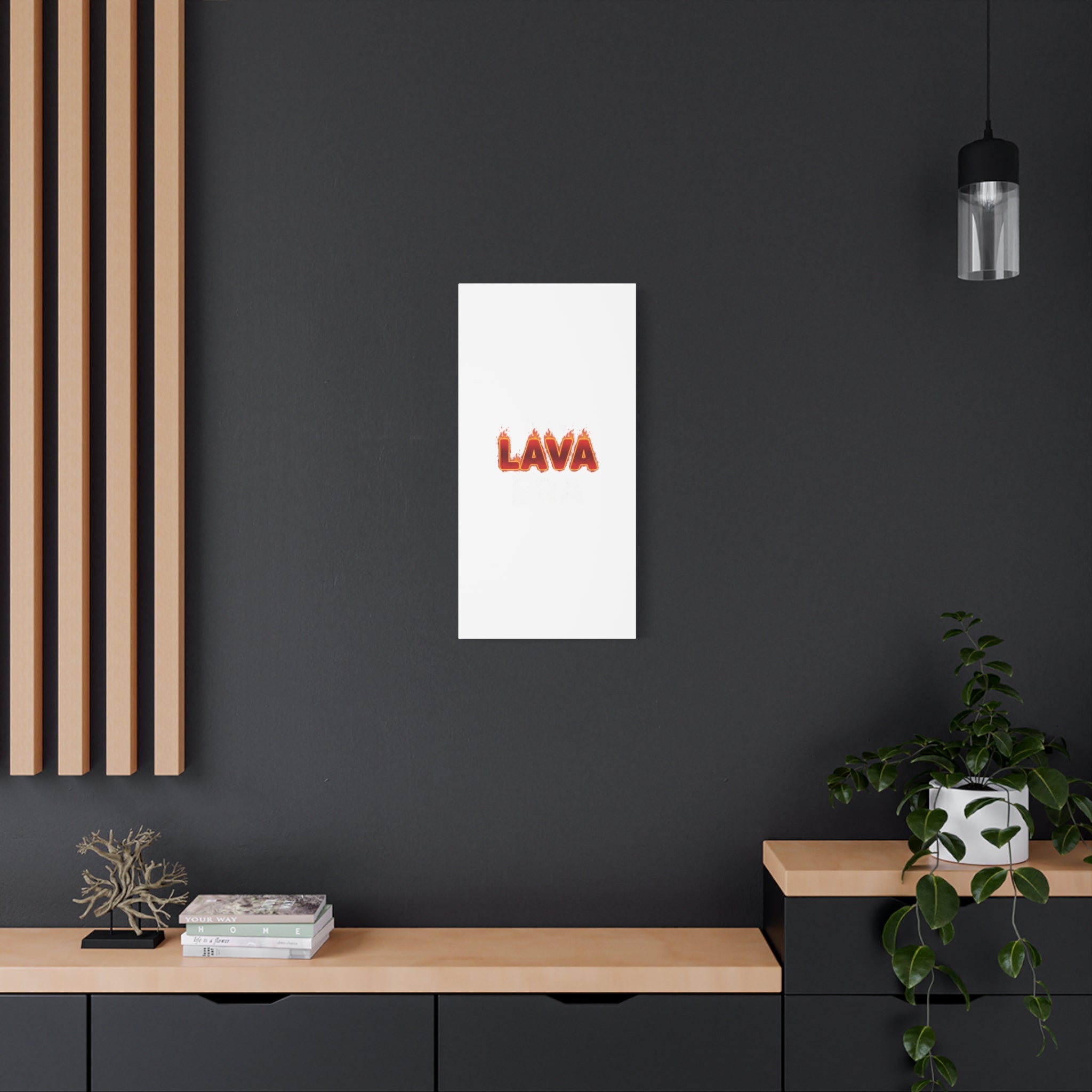 Lava Text Graphic Canvas, holiday burnout meme, festive but tired