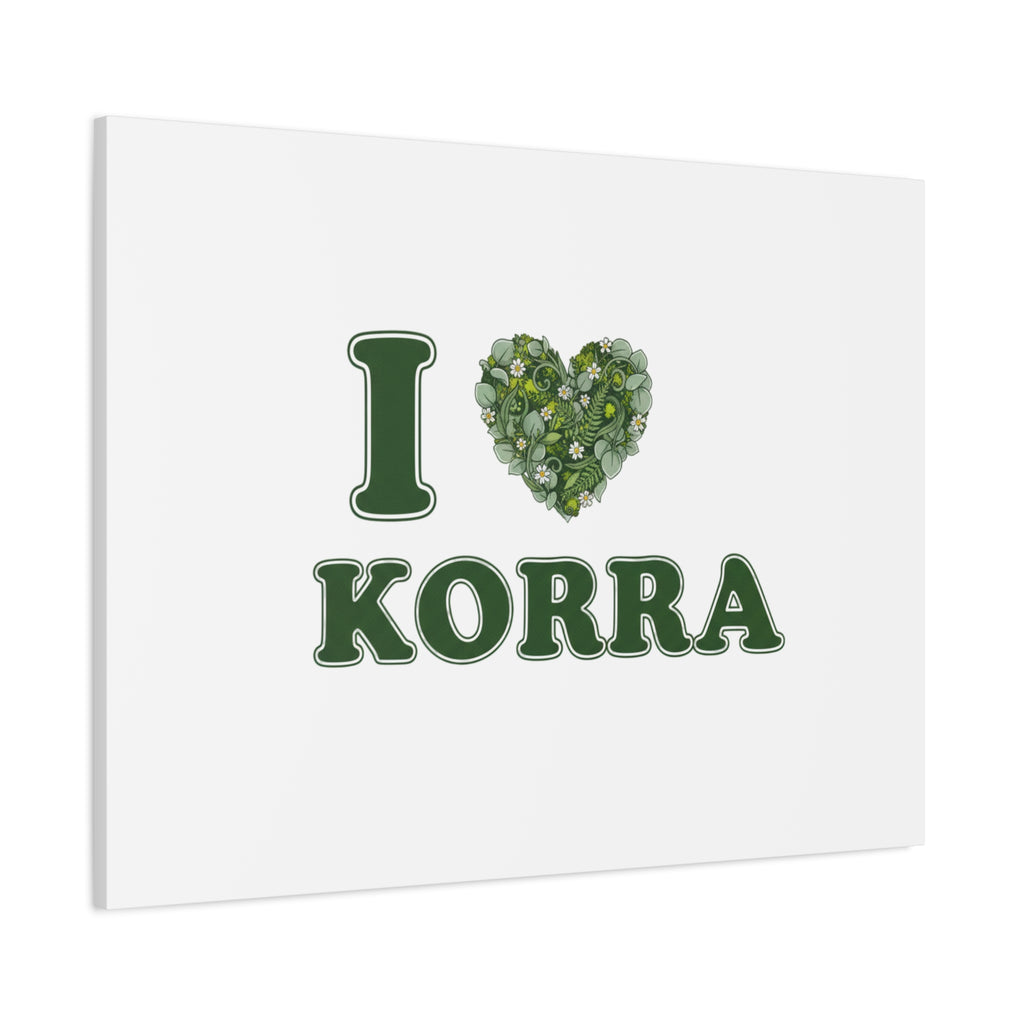 Botanical Heart Pine Wreath Canvas, Minimal Winter Florals | Stretched Matte Canvas