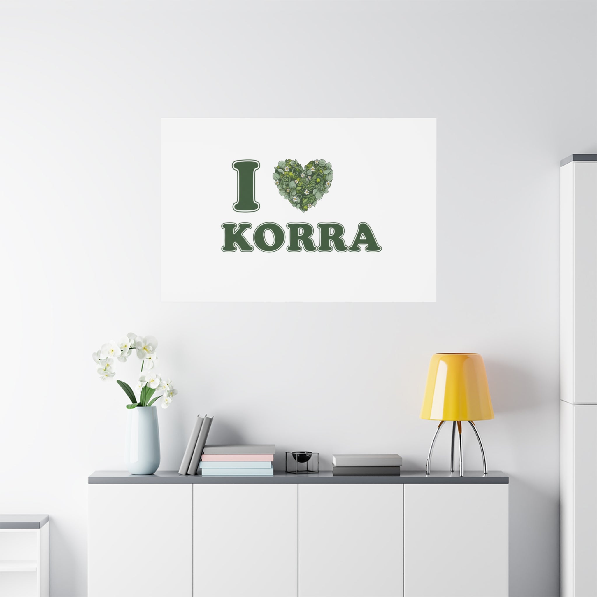 Botanical Heart Pine Wreath Canvas, Minimal Winter Florals | Stretched Matte Canvas