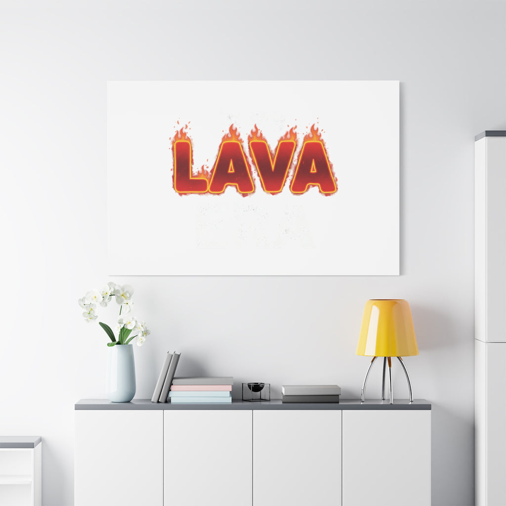 Lava Text Graphic Canvas, holiday burnout meme, festive but tired