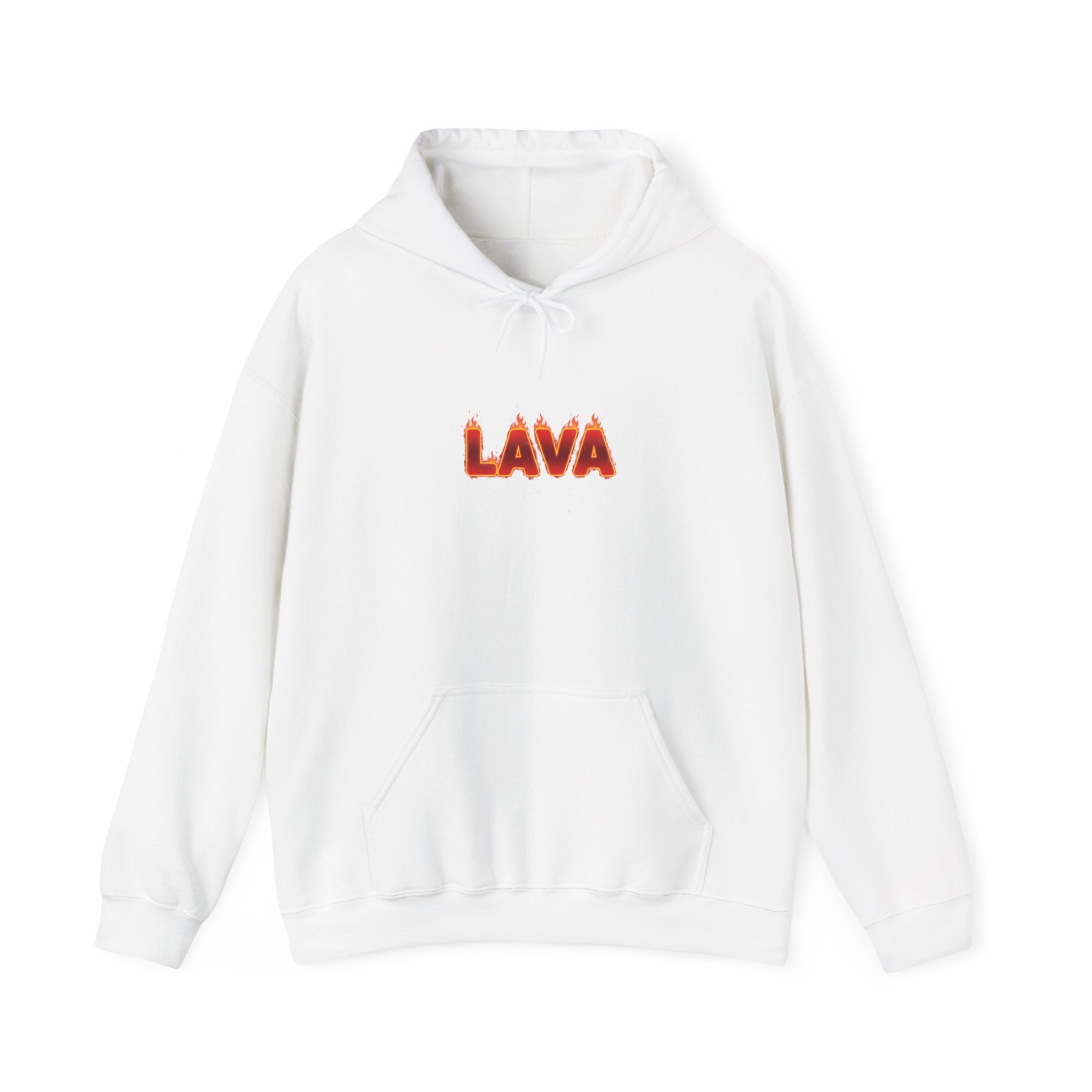 LAVA flame text Hoodie | Holiday burnout, festive but tired