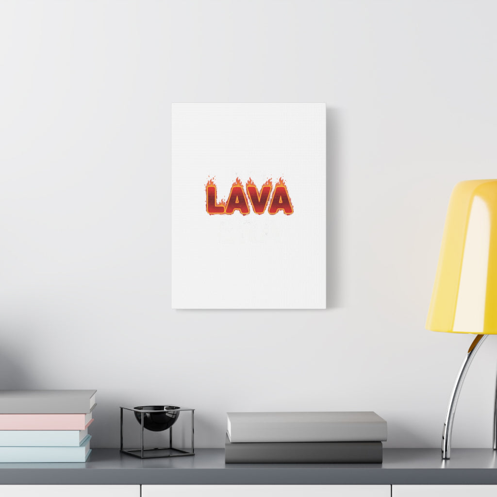 Lava Text Graphic Canvas, holiday burnout meme, festive but tired