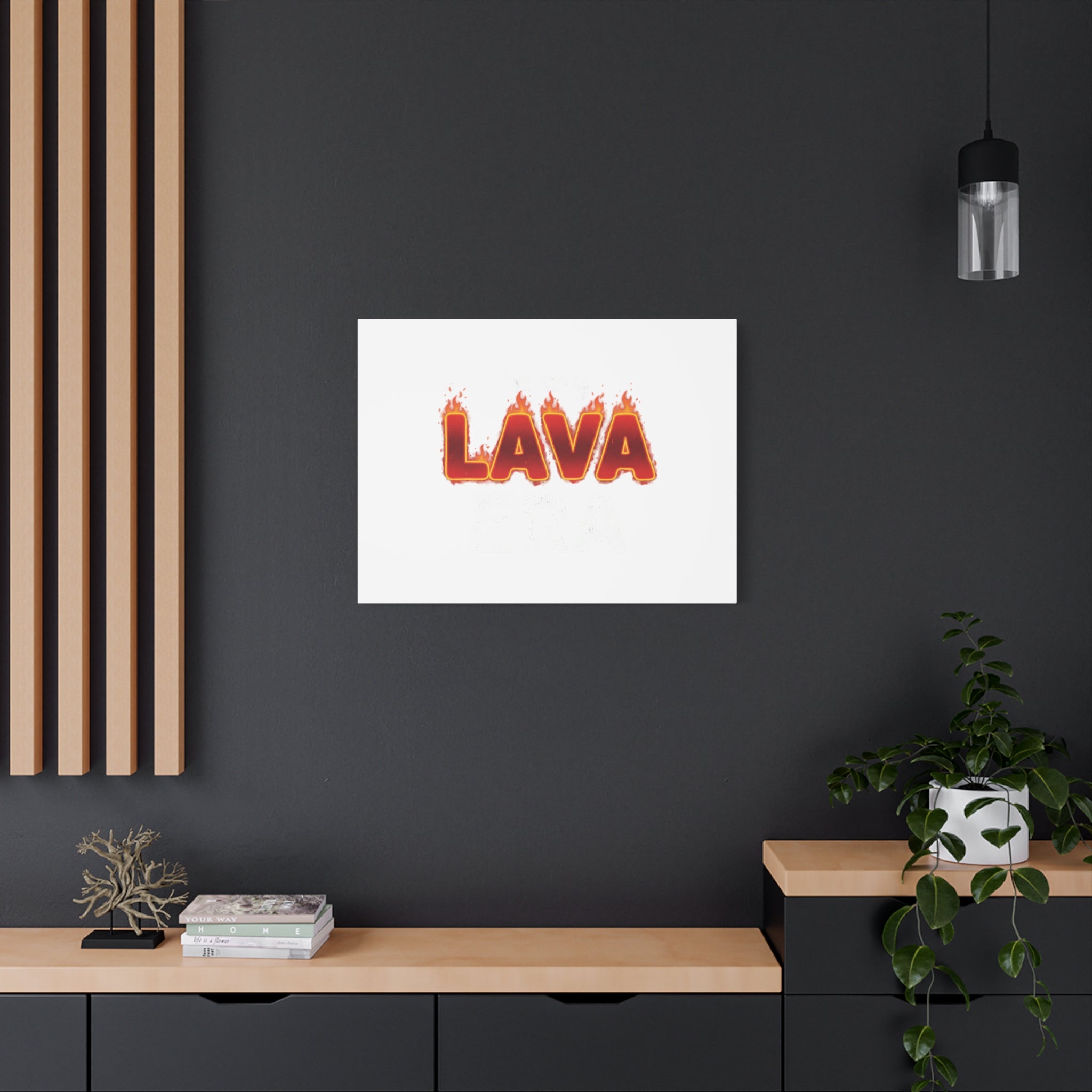 Lava Text Graphic Canvas, holiday burnout meme, festive but tired