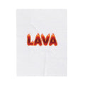 LAVA flame text Velveteen Plush Blanket | festive but tired, holiday burnout meme