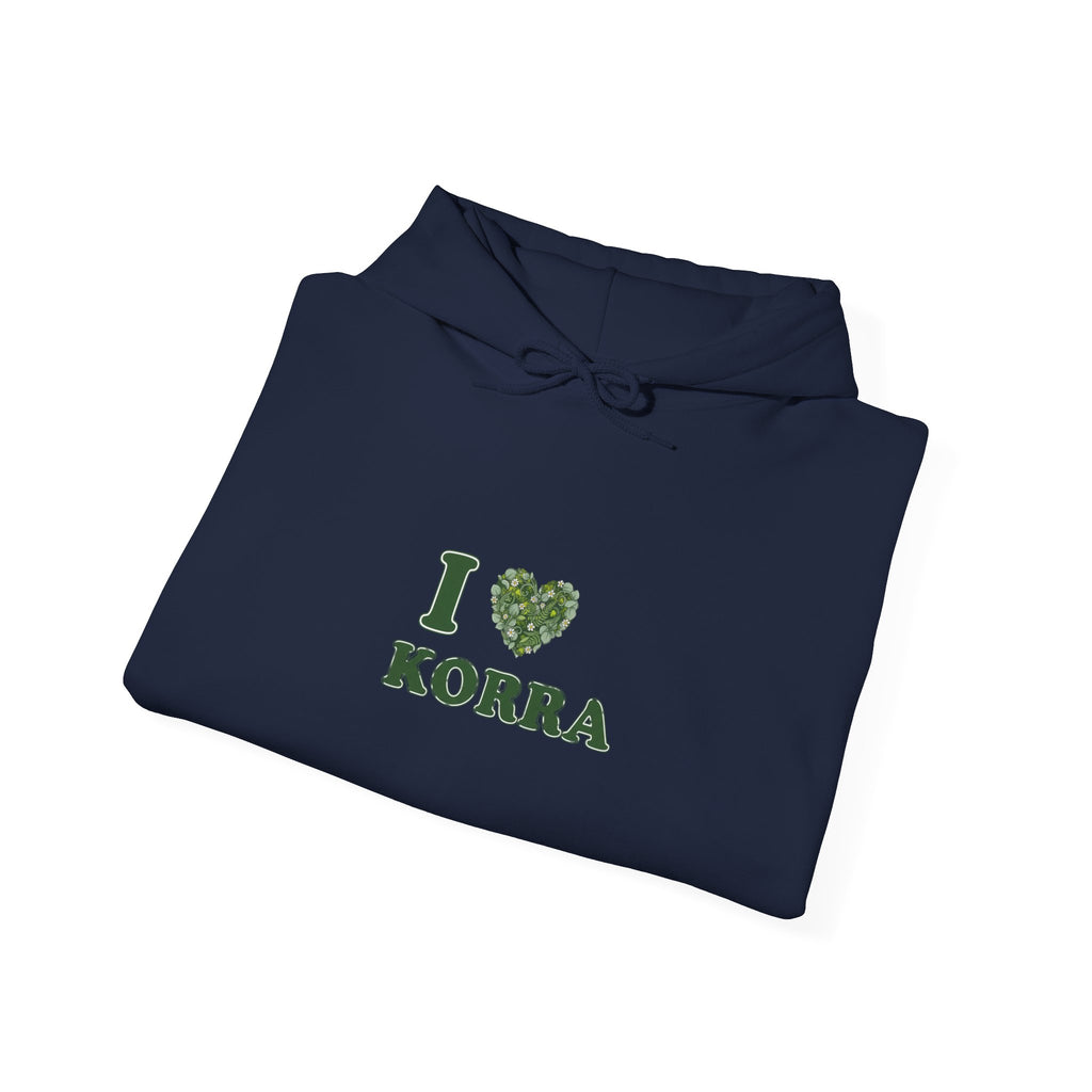 Winter botanical heart hoodie | pine branch design, minimal wreath