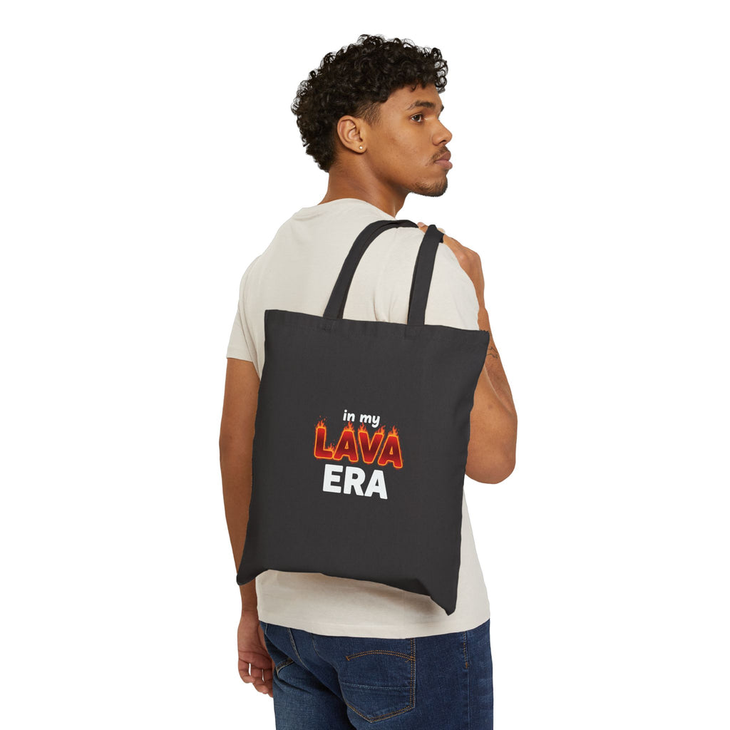 lava text Tote | Holiday Burnout Meme, festive but tired tote