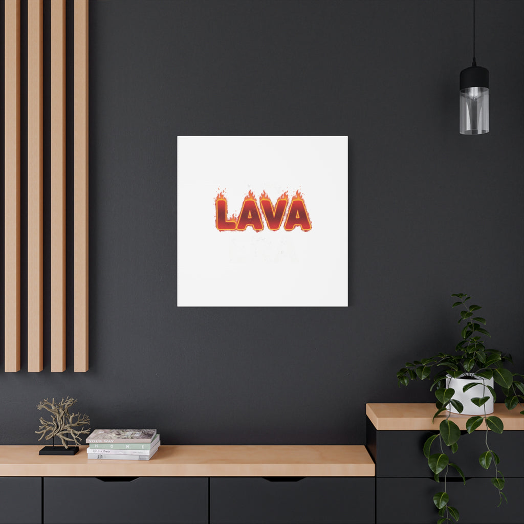 Lava Text Graphic Canvas, holiday burnout meme, festive but tired