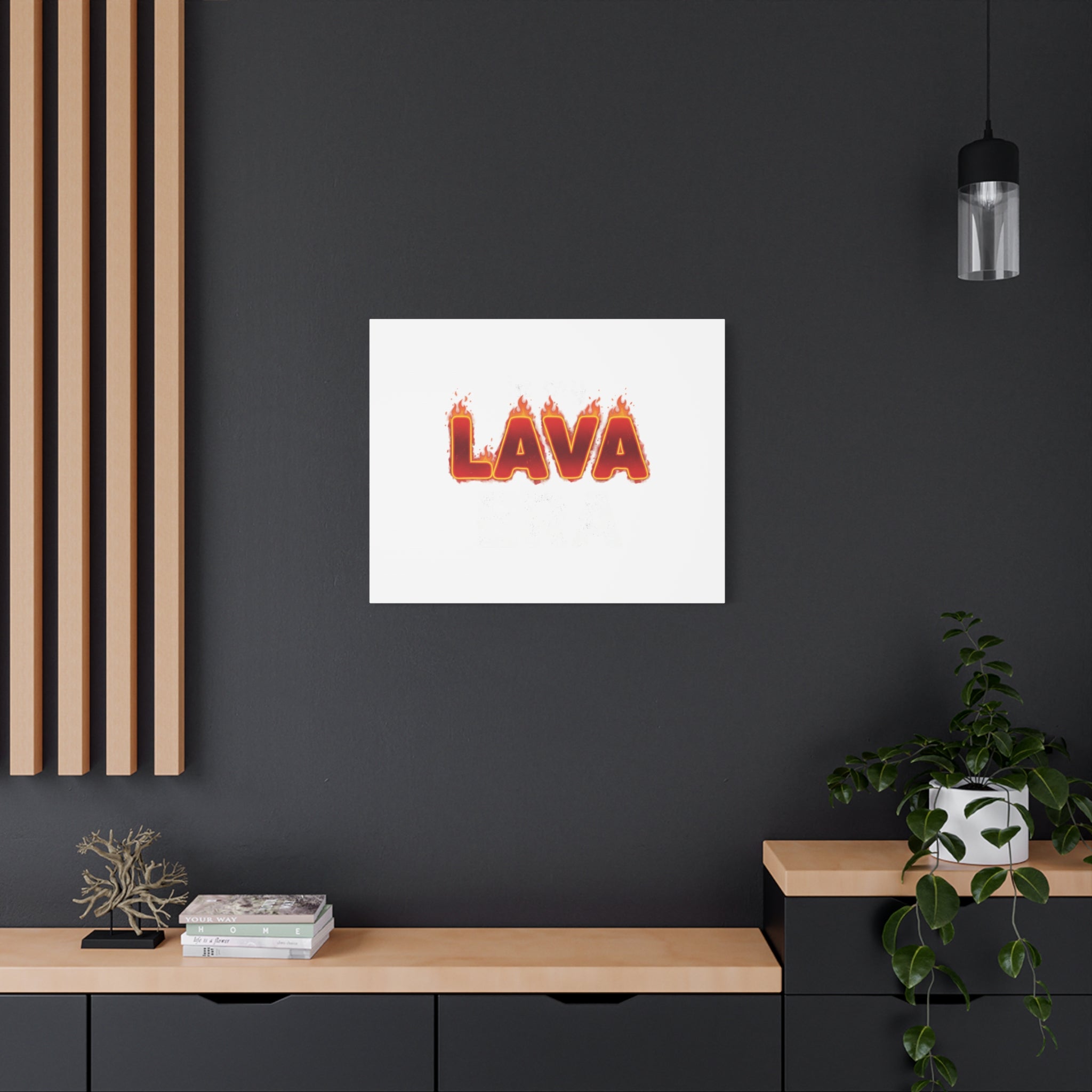 Lava Text Graphic Canvas, holiday burnout meme, festive but tired