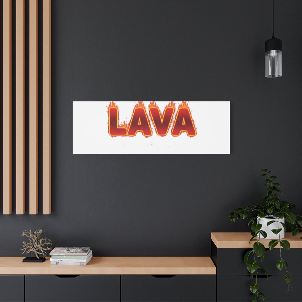Lava Text Graphic Canvas, holiday burnout meme, festive but tired