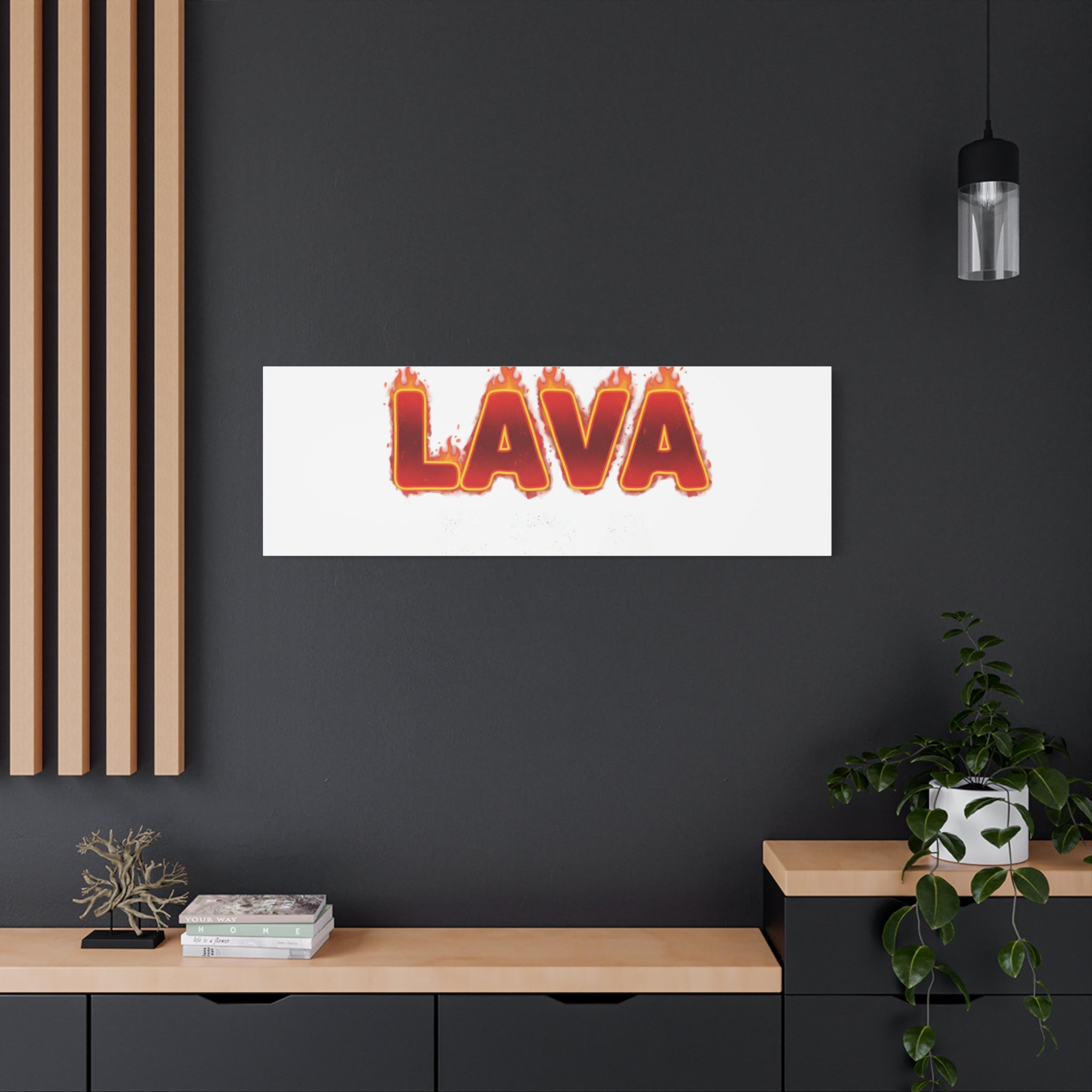 Lava Text Graphic Canvas, holiday burnout meme, festive but tired