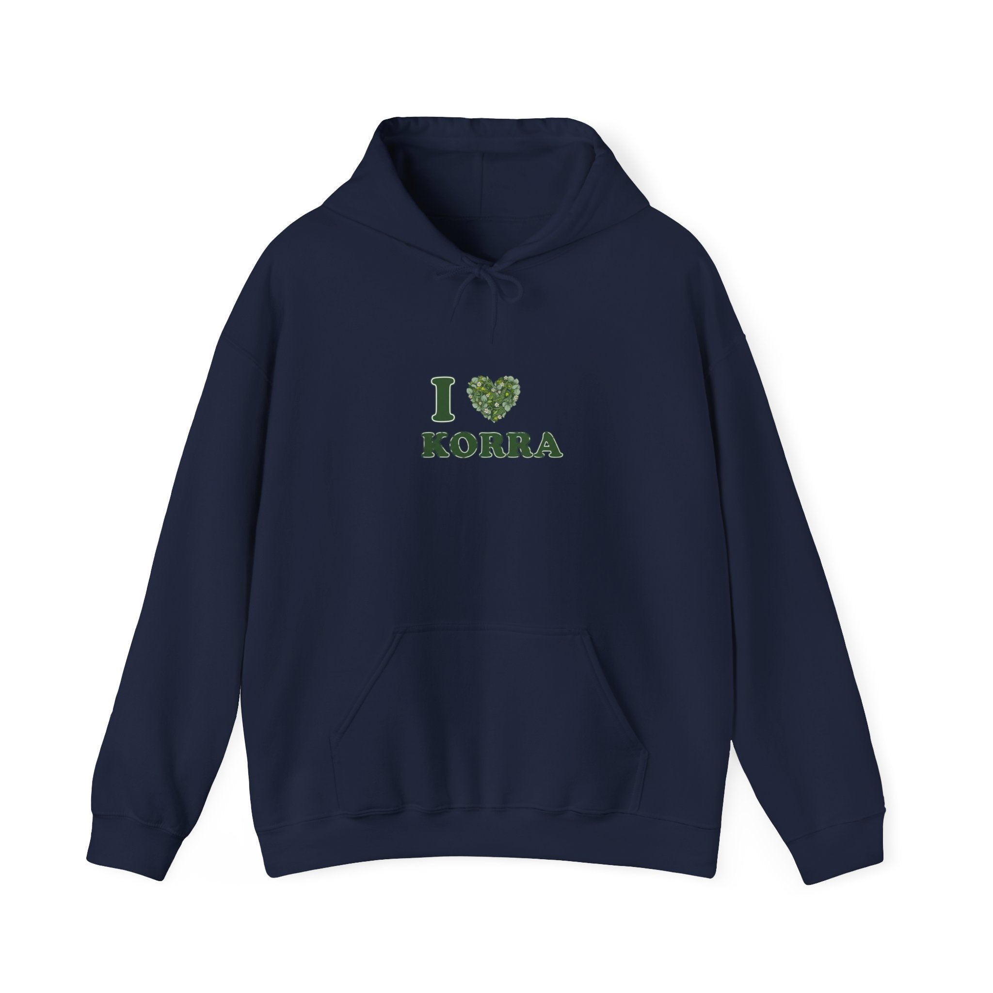 Winter botanical heart hoodie | pine branch design, minimal wreath