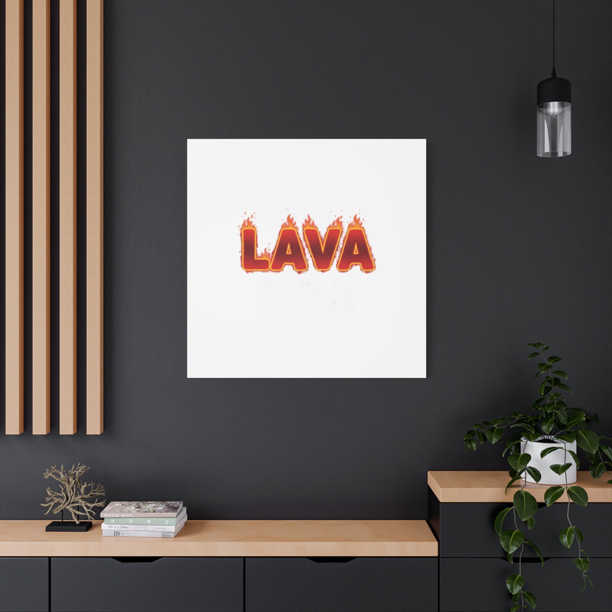 Lava Text Graphic Canvas, holiday burnout meme, festive but tired