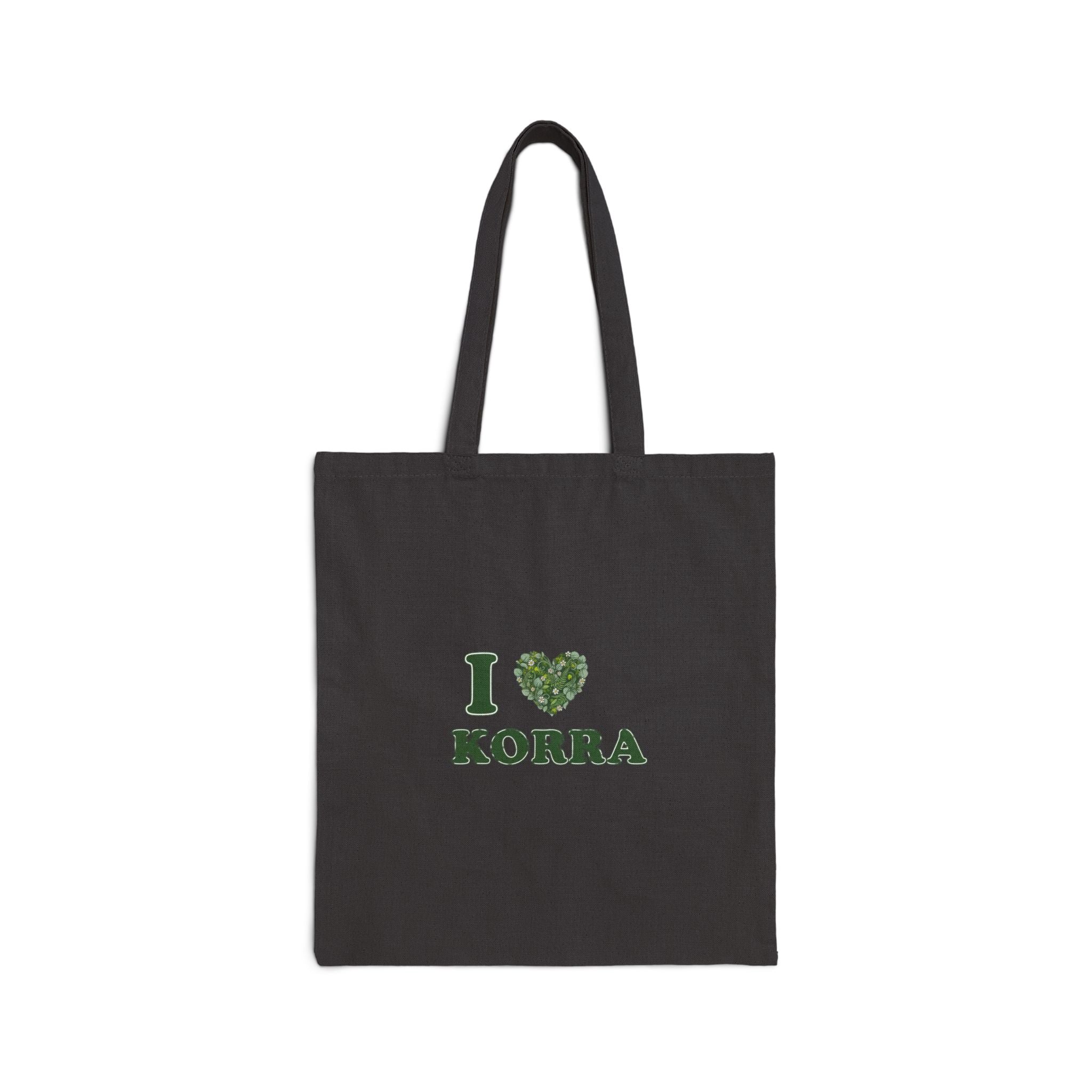 Winter botanical heart, Tote | pine branch design, minimal floral