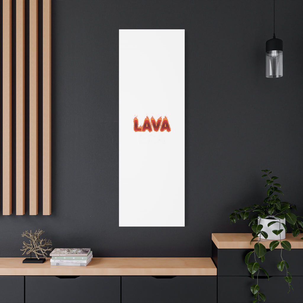 Lava Text Graphic Canvas, holiday burnout meme, festive but tired