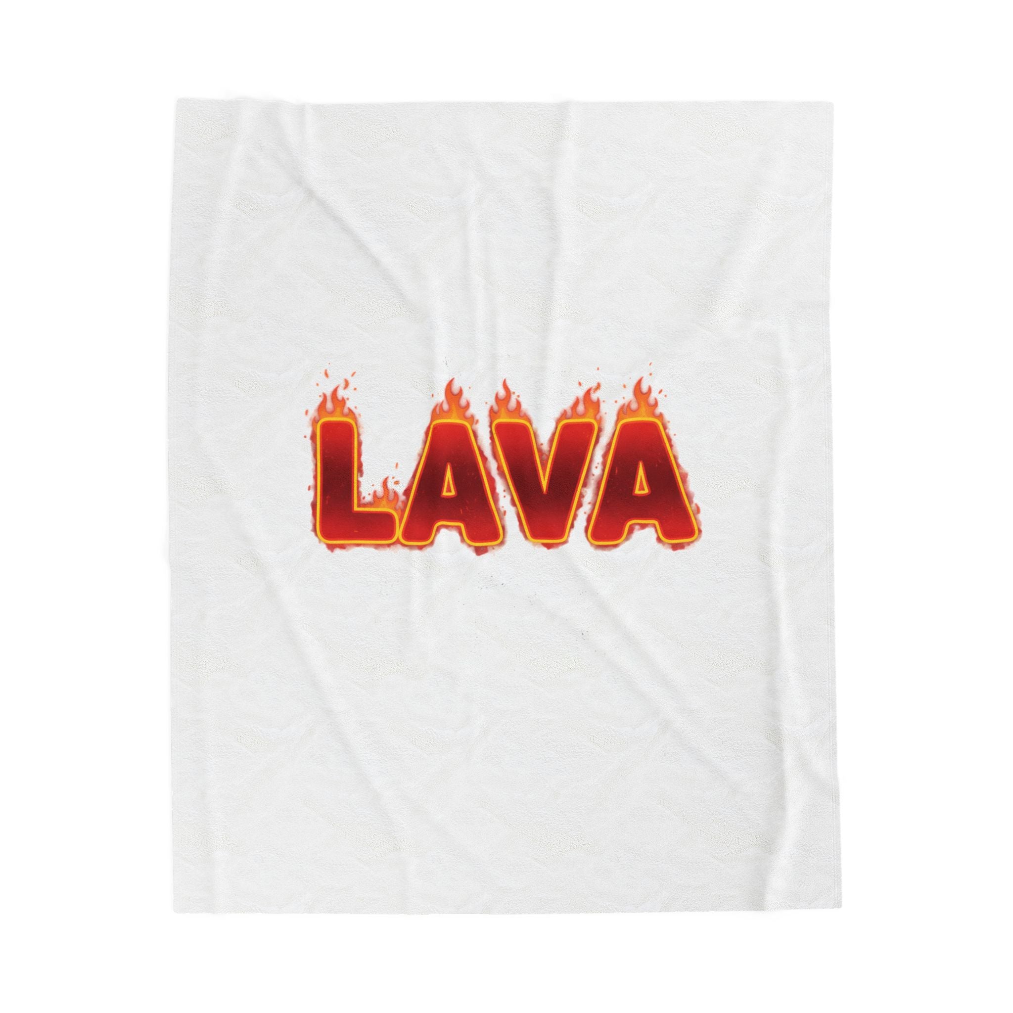 LAVA flame text Velveteen Plush Blanket | festive but tired, holiday burnout meme