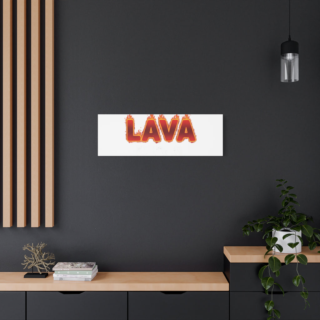 Lava Text Graphic Canvas, holiday burnout meme, festive but tired
