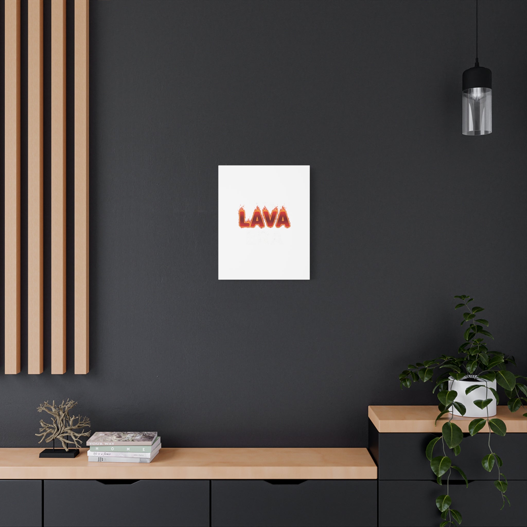 Lava Text Graphic Canvas, holiday burnout meme, festive but tired