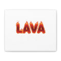 Lava Text Graphic Canvas, holiday burnout meme, festive but tired