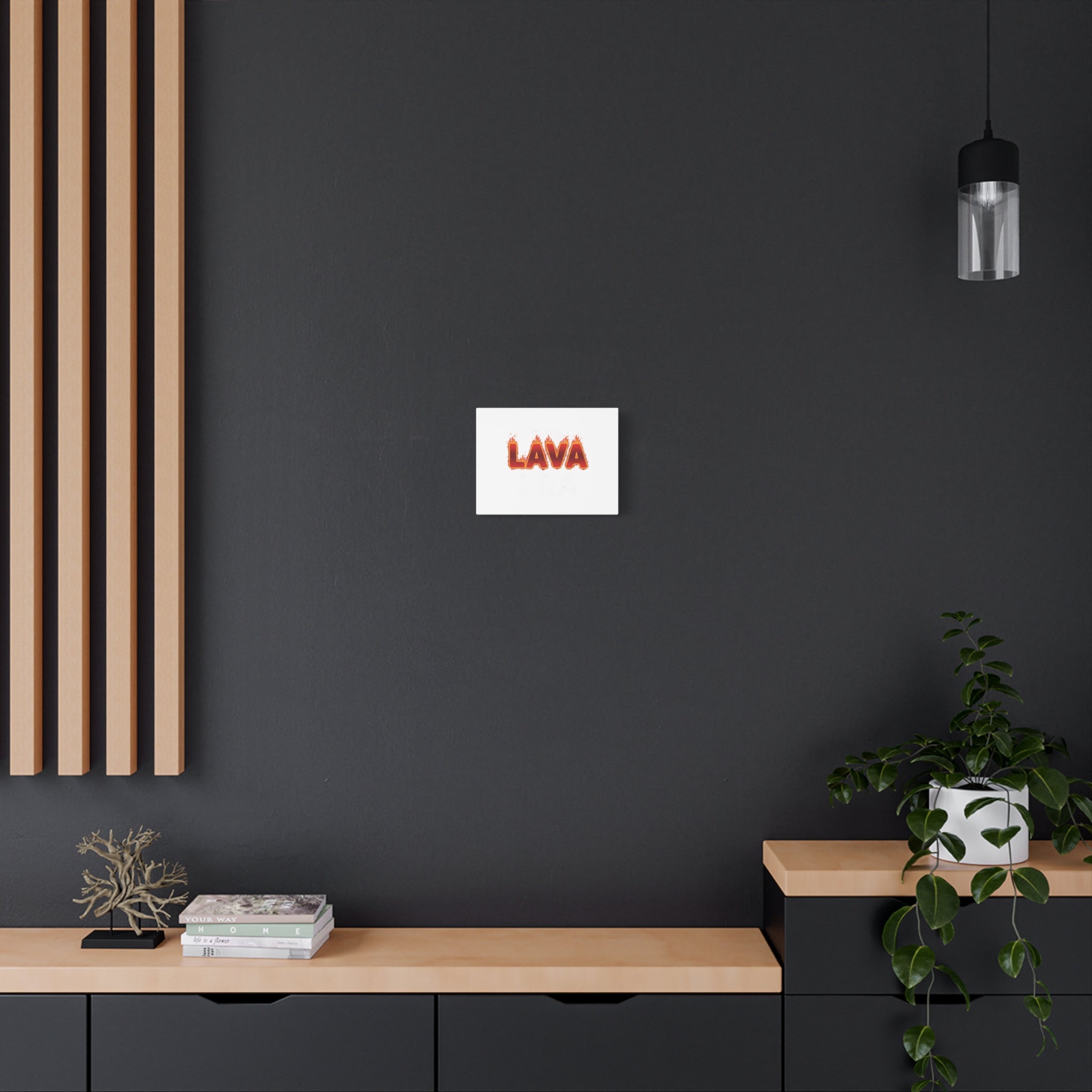 Lava Text Graphic Canvas, holiday burnout meme, festive but tired