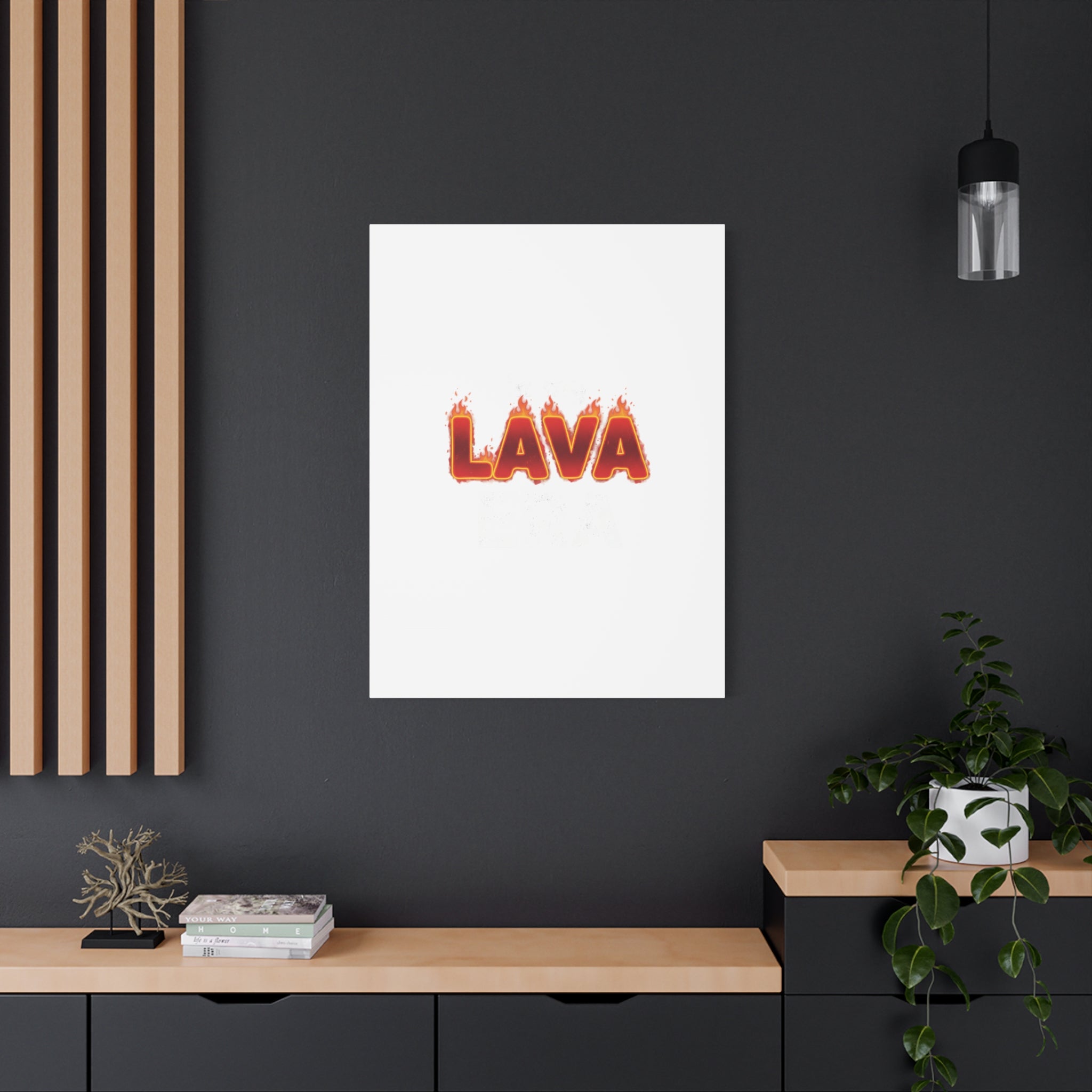 Lava Text Graphic Canvas, holiday burnout meme, festive but tired