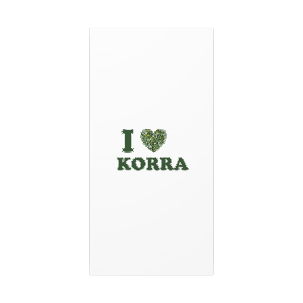 Botanical Heart Pine Wreath Canvas, Minimal Winter Florals | Stretched Matte Canvas
