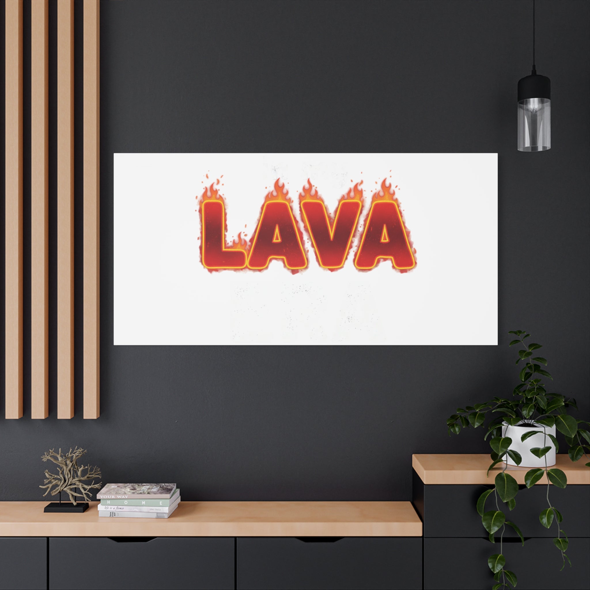 Lava Text Graphic Canvas, holiday burnout meme, festive but tired