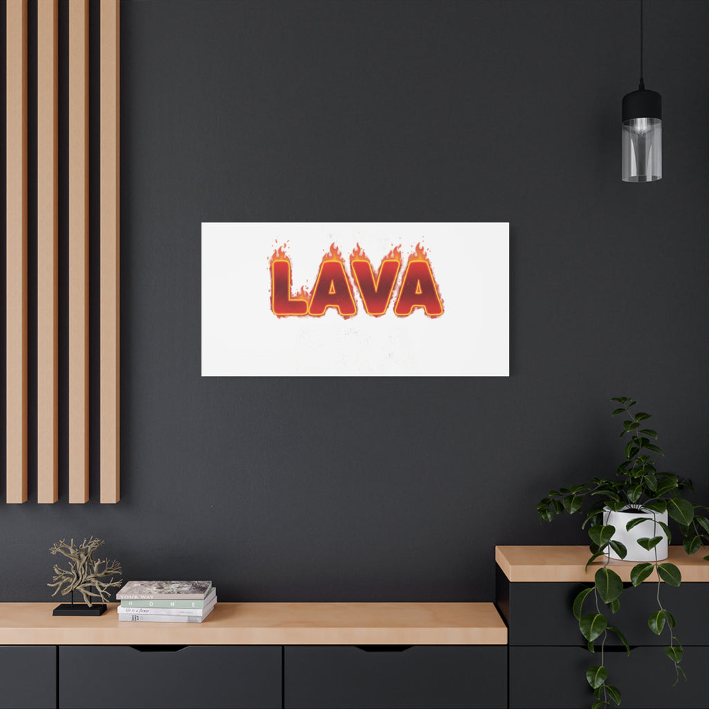 Lava Text Graphic Canvas, holiday burnout meme, festive but tired