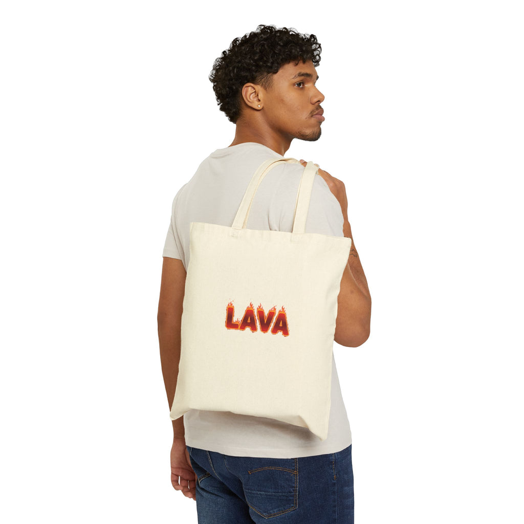 lava text Tote | Holiday Burnout Meme, festive but tired tote