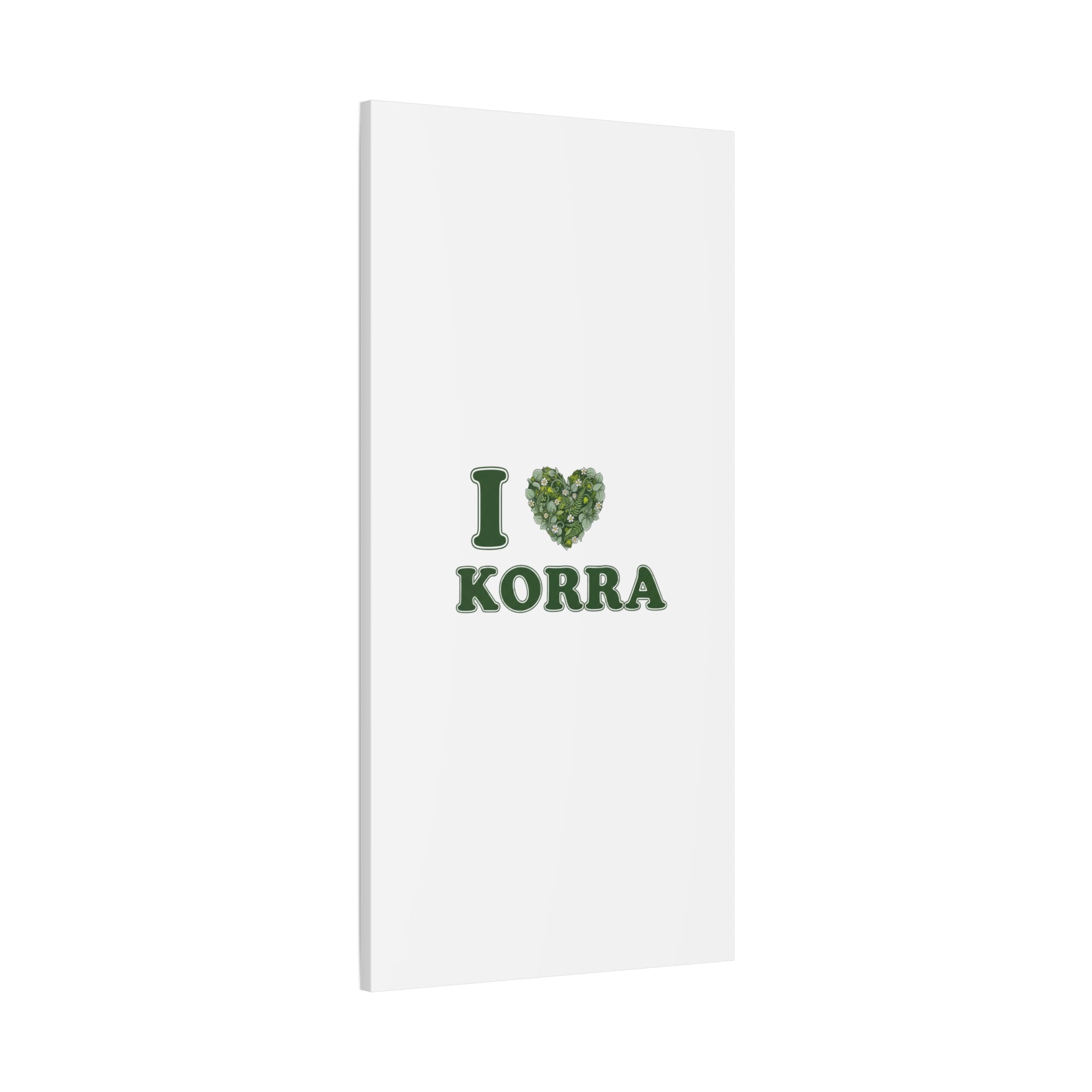 Botanical Heart Pine Wreath Canvas, Minimal Winter Florals | Stretched Matte Canvas