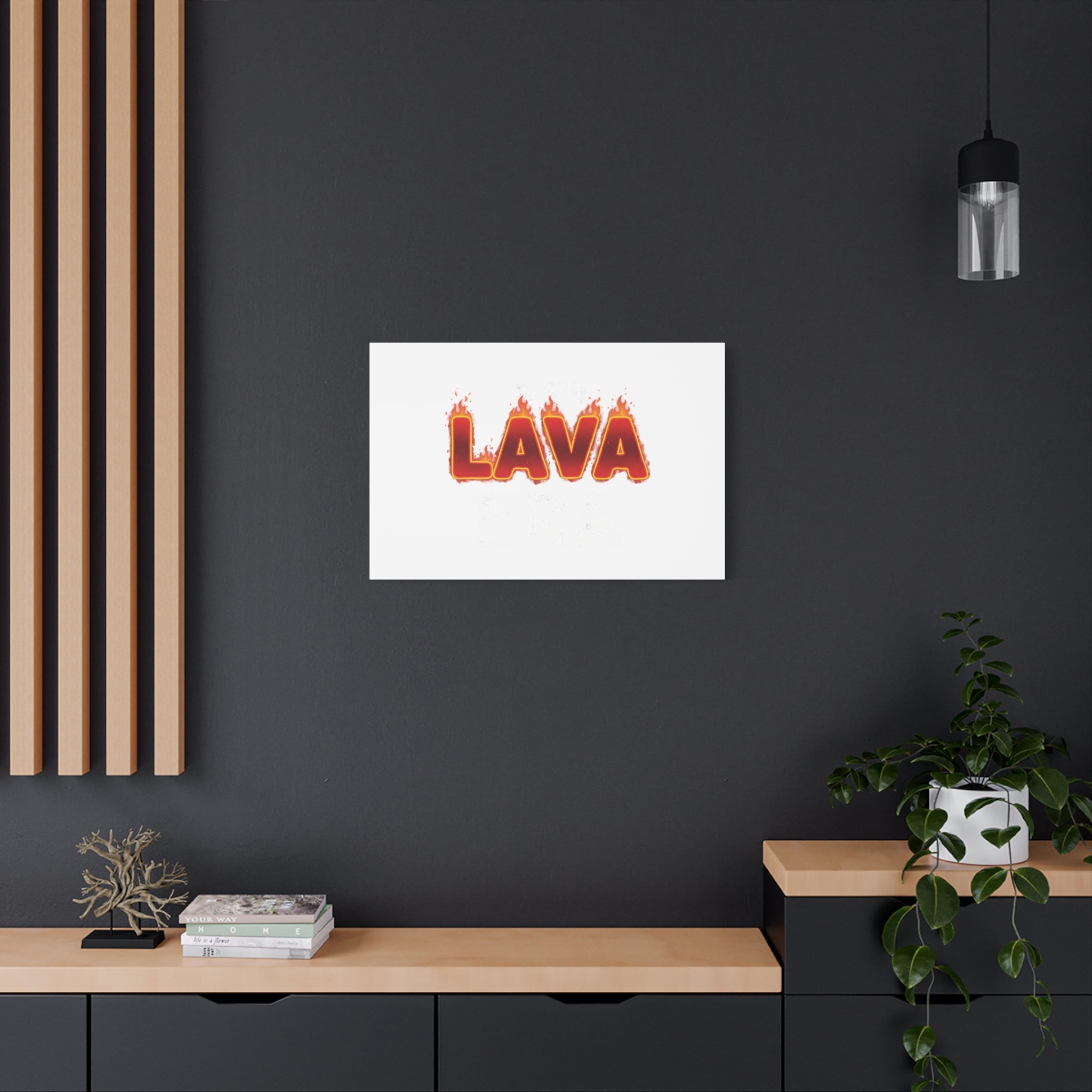 Lava Text Graphic Canvas, holiday burnout meme, festive but tired