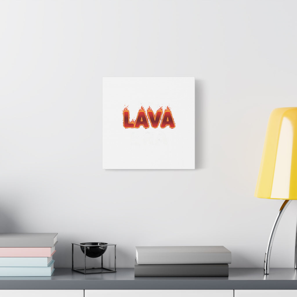 Lava Text Graphic Canvas, holiday burnout meme, festive but tired