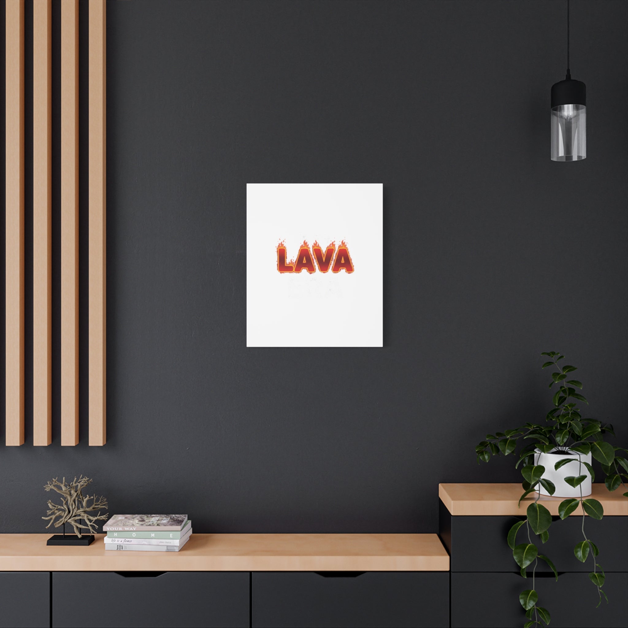 Lava Text Graphic Canvas, holiday burnout meme, festive but tired