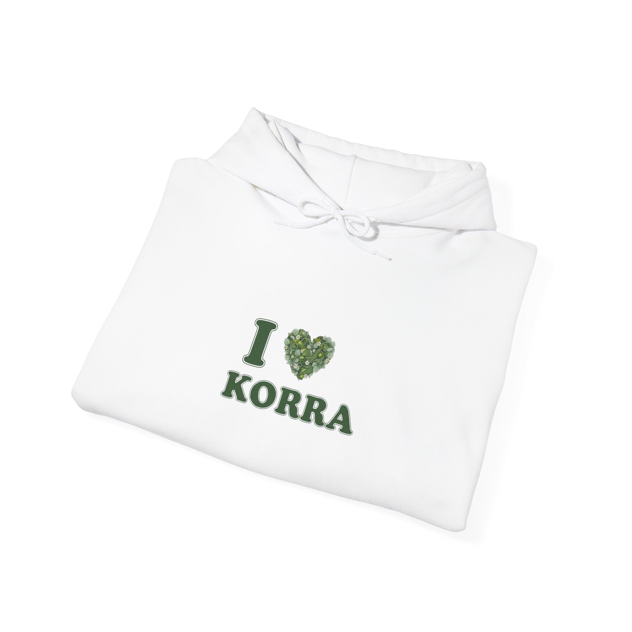 Winter botanical heart hoodie | pine branch design, minimal wreath