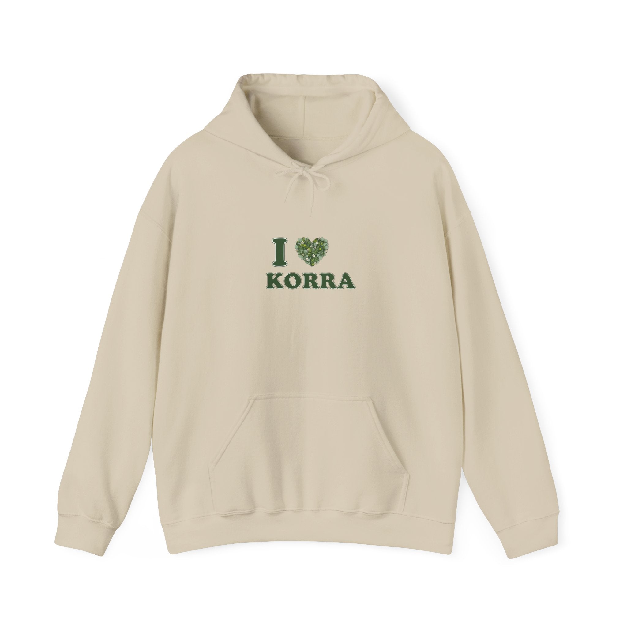 Winter botanical heart hoodie | pine branch design, minimal wreath