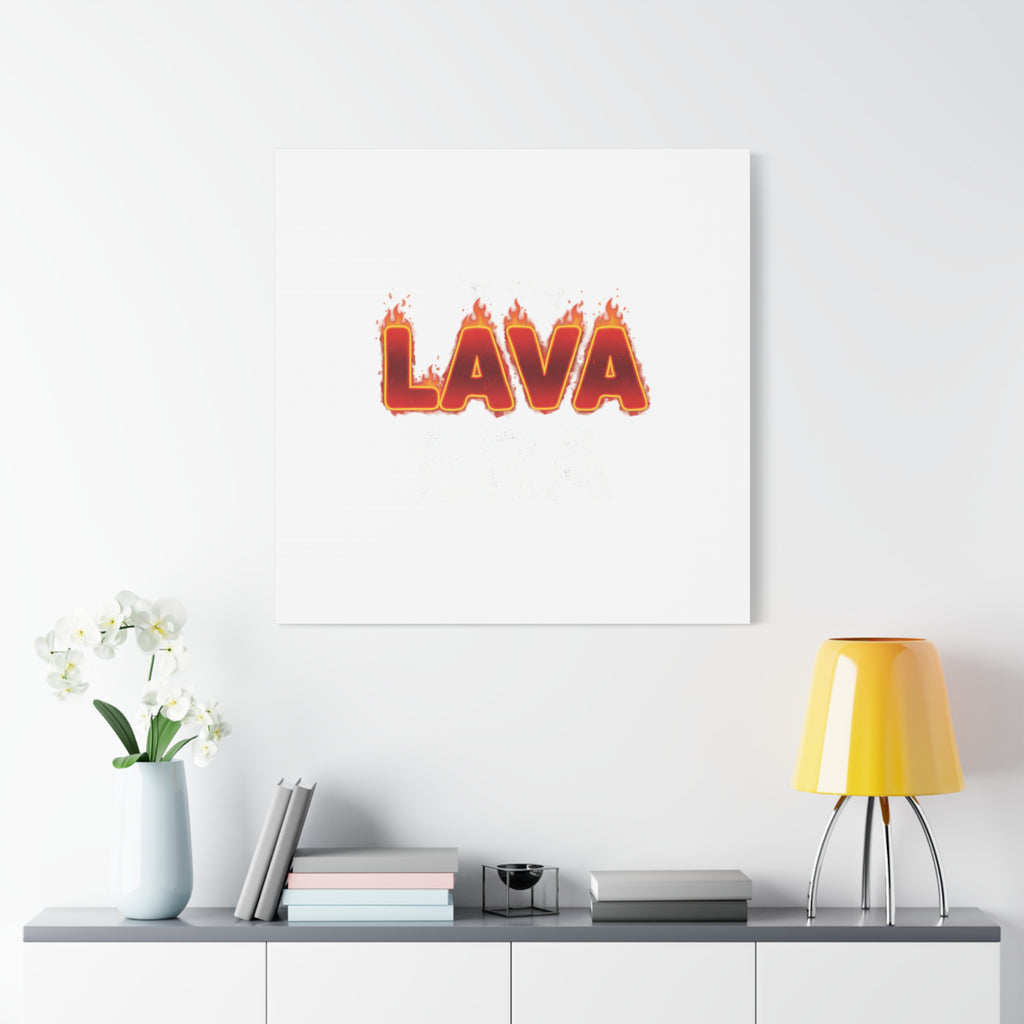 Lava Text Graphic Canvas, holiday burnout meme, festive but tired