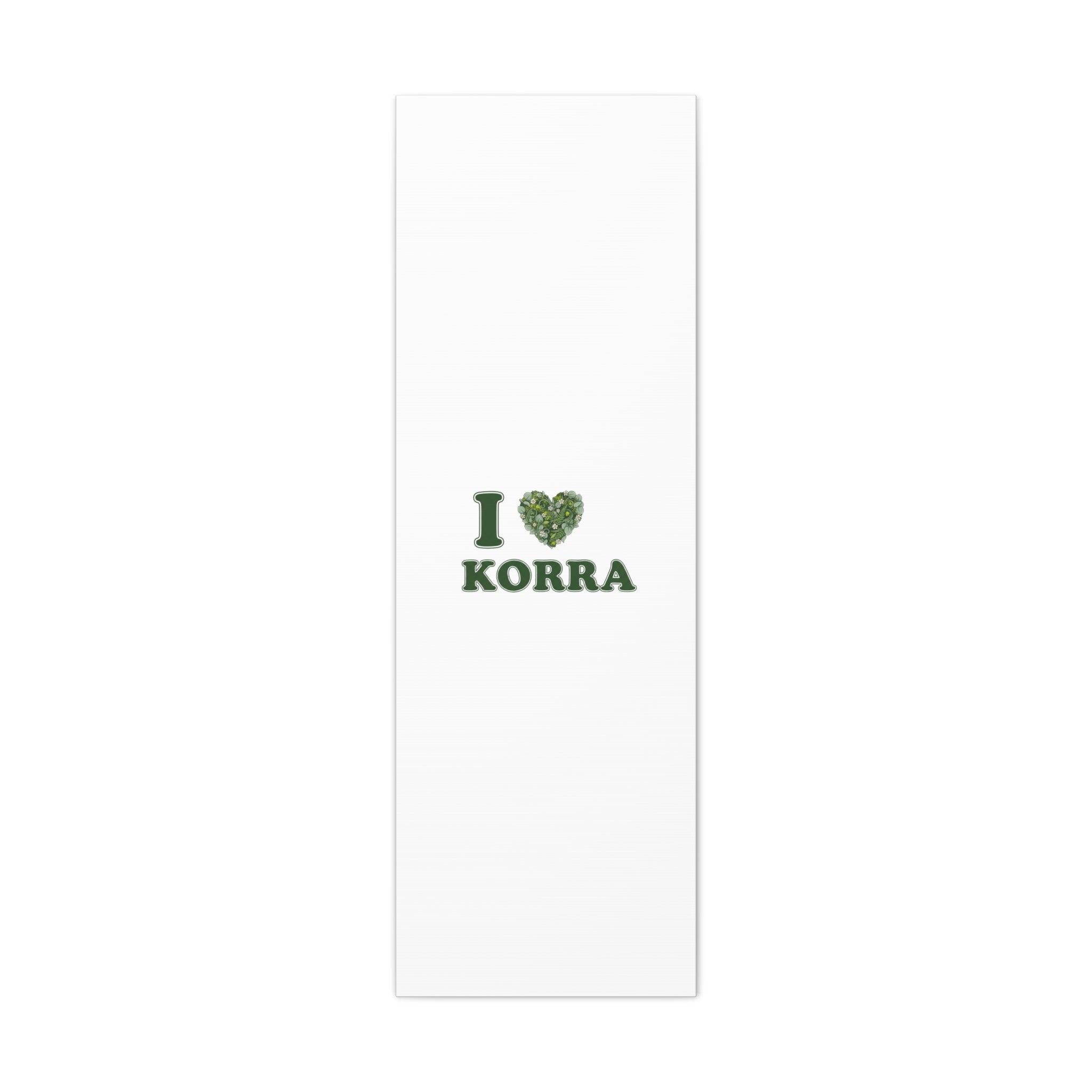 Botanical Heart Pine Wreath Canvas, Minimal Winter Florals | Stretched Matte Canvas