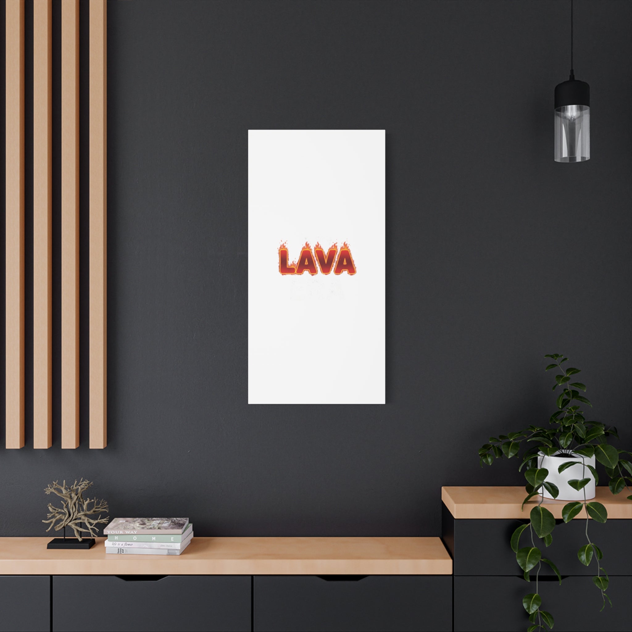 Lava Text Graphic Canvas, holiday burnout meme, festive but tired