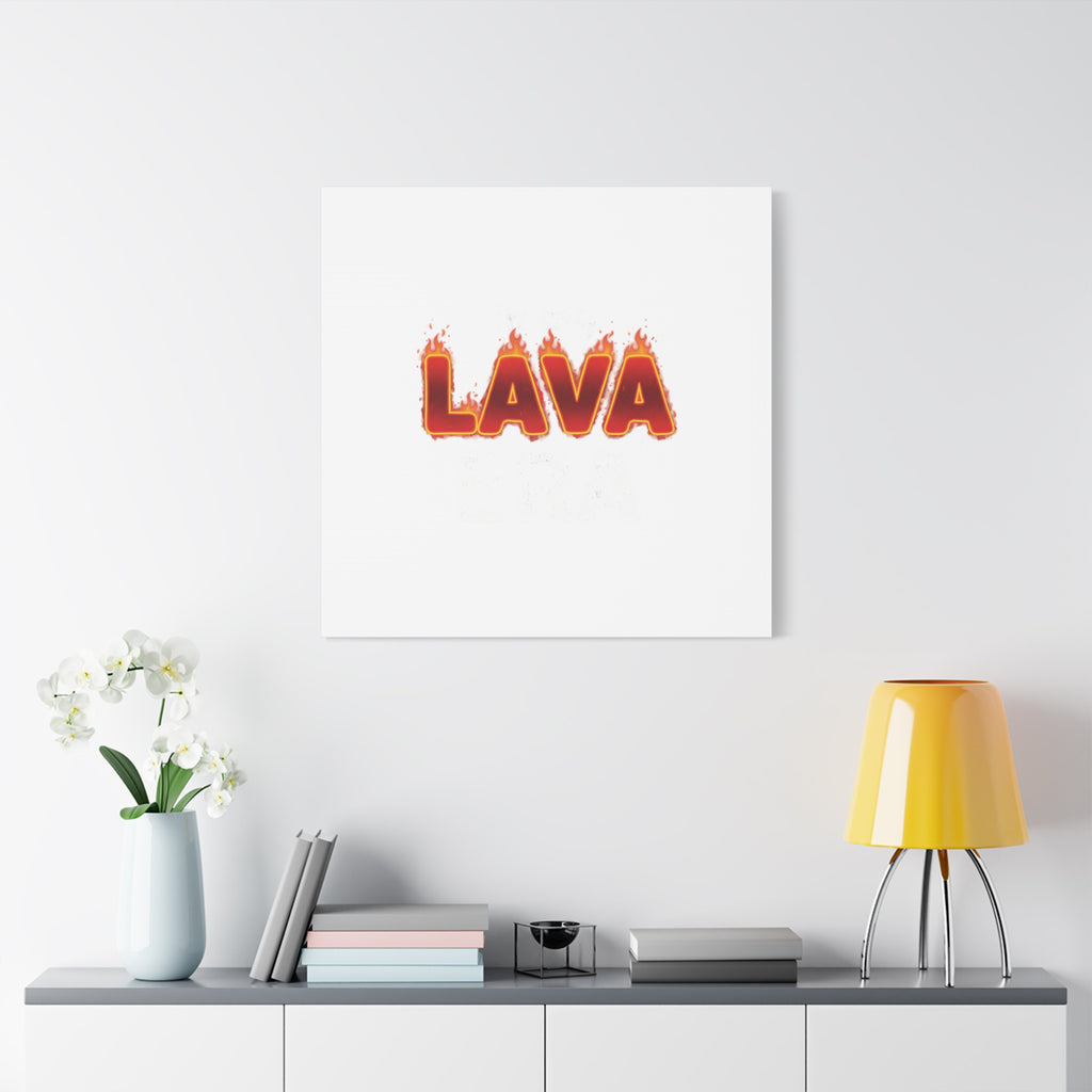 Lava Text Graphic Canvas, holiday burnout meme, festive but tired