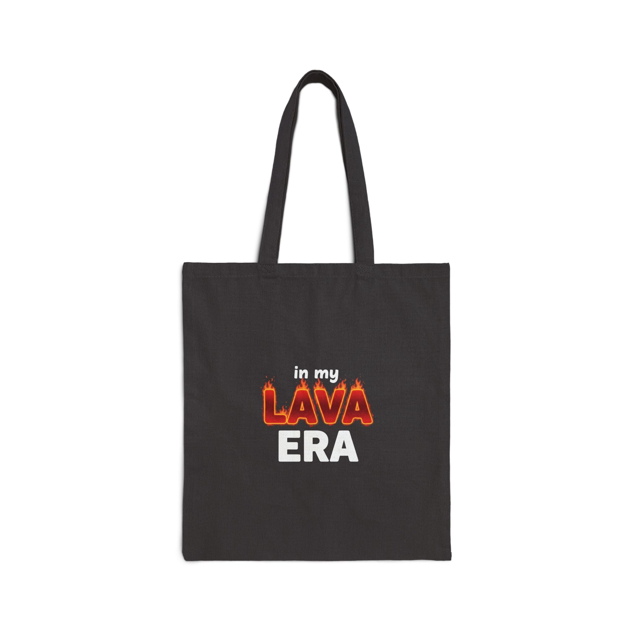 lava text Tote | Holiday Burnout Meme, festive but tired tote