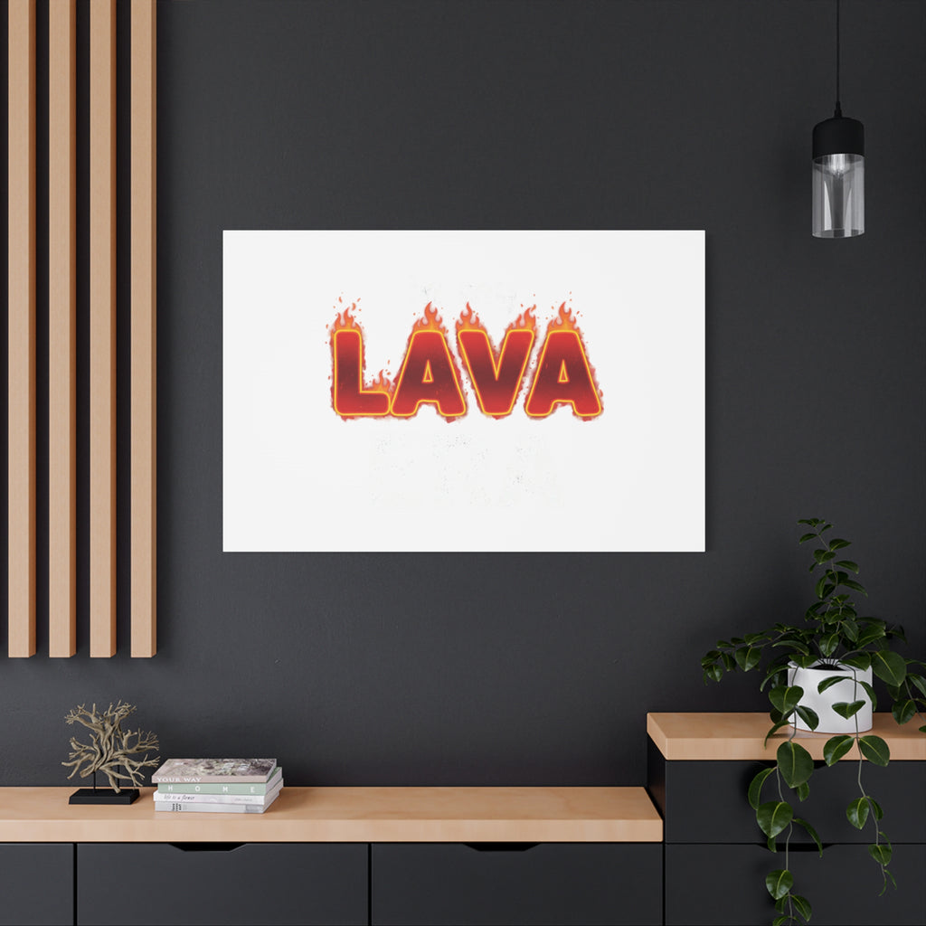 Lava Text Graphic Canvas, holiday burnout meme, festive but tired