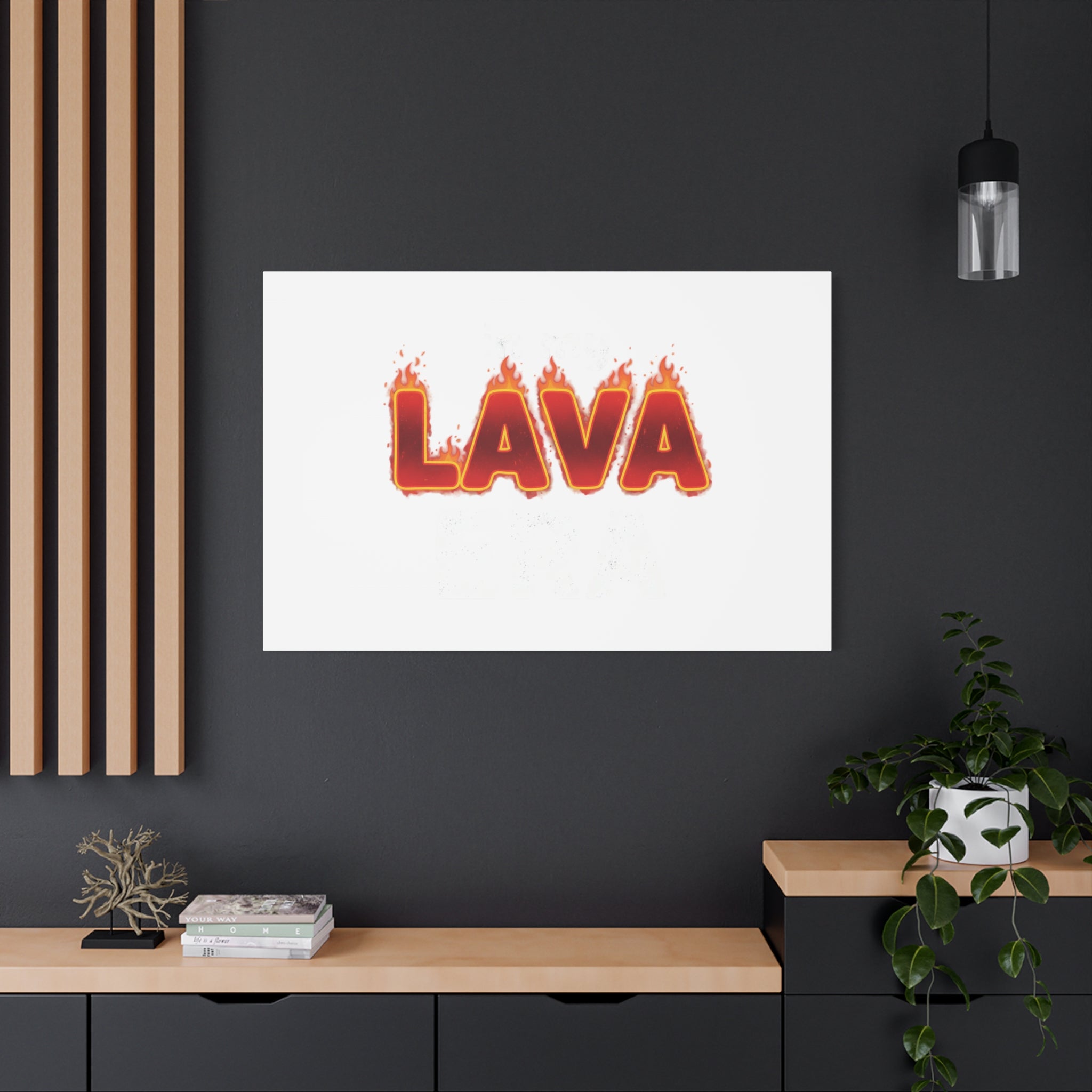 Lava Text Graphic Canvas, holiday burnout meme, festive but tired