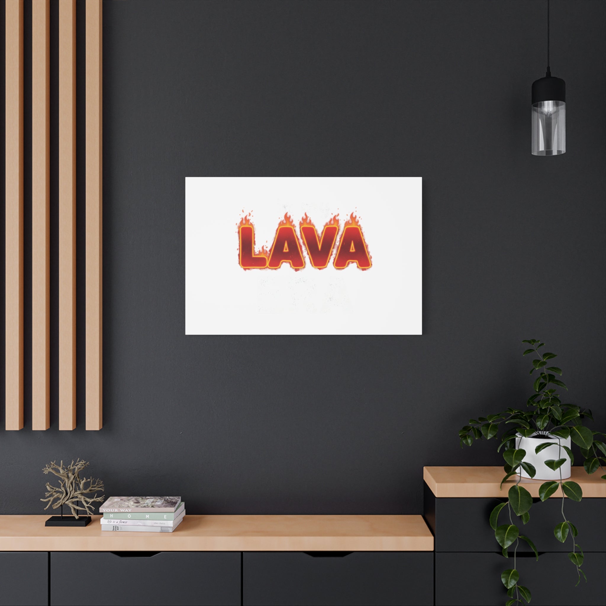 Lava Text Graphic Canvas, holiday burnout meme, festive but tired