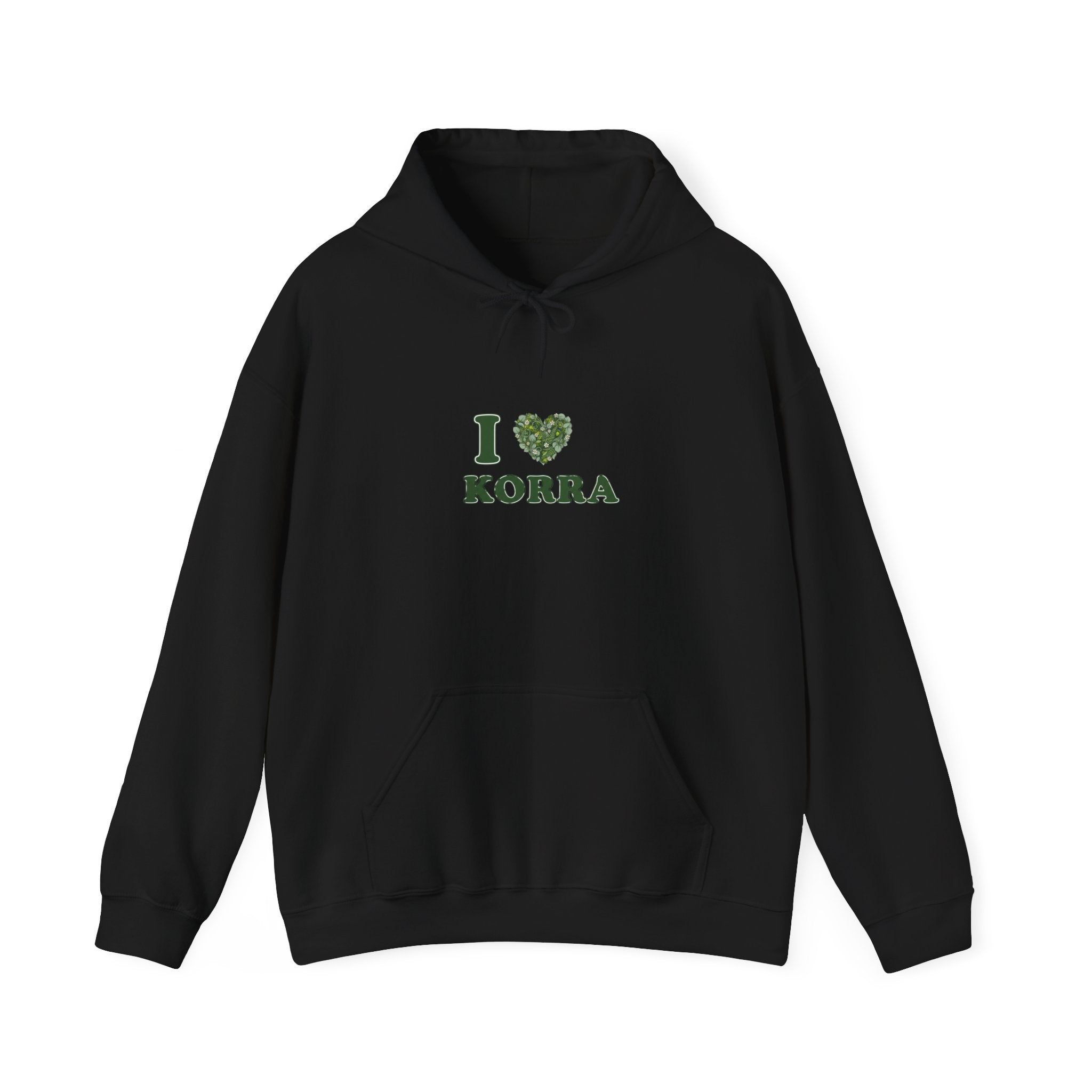 Winter botanical heart hoodie | pine branch design, minimal wreath