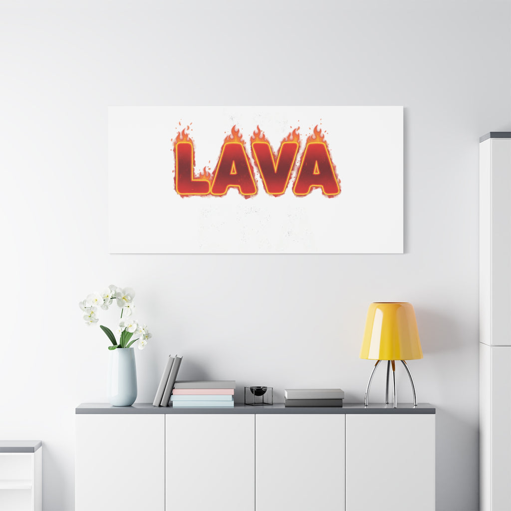 Lava Text Graphic Canvas, holiday burnout meme, festive but tired