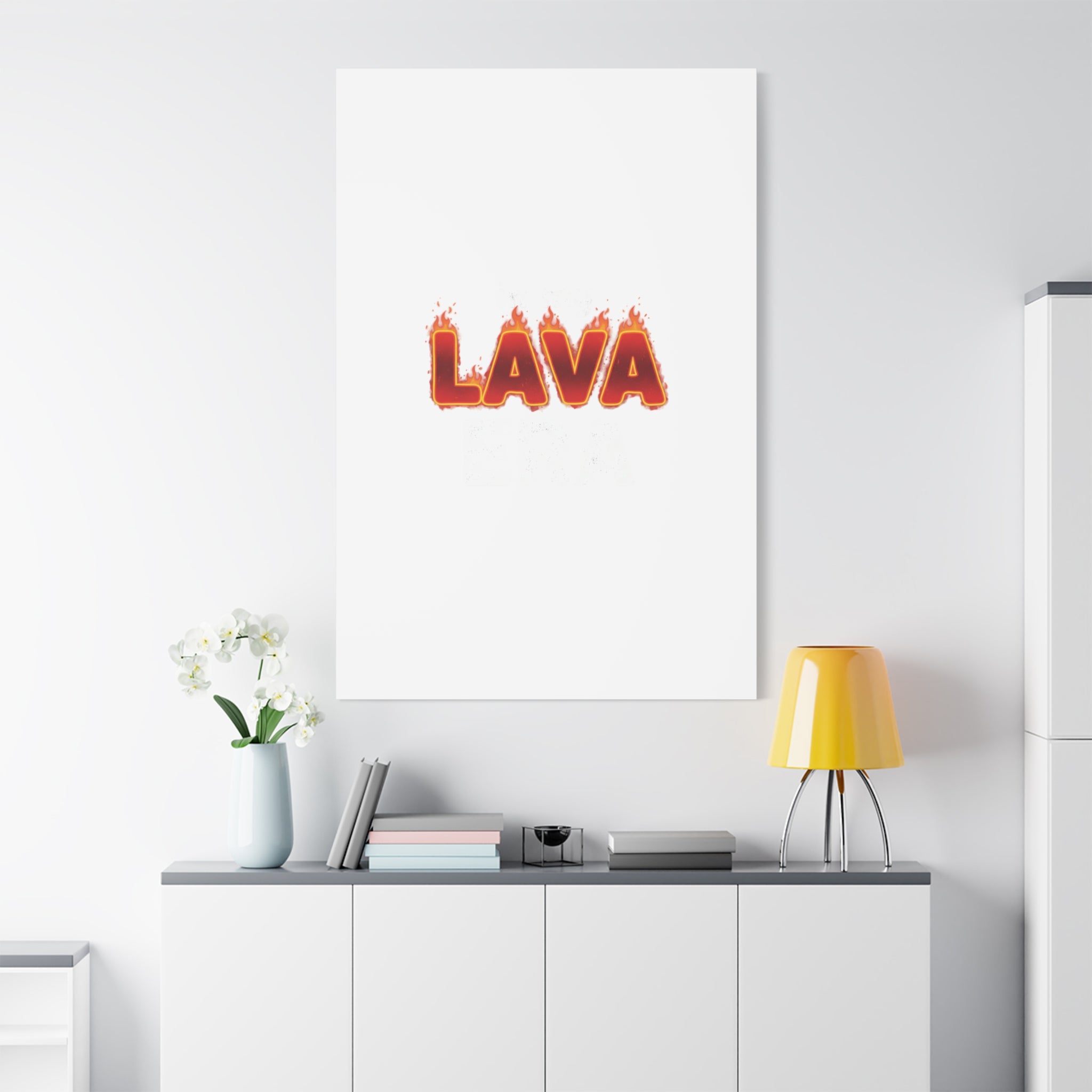 Lava Text Graphic Canvas, holiday burnout meme, festive but tired