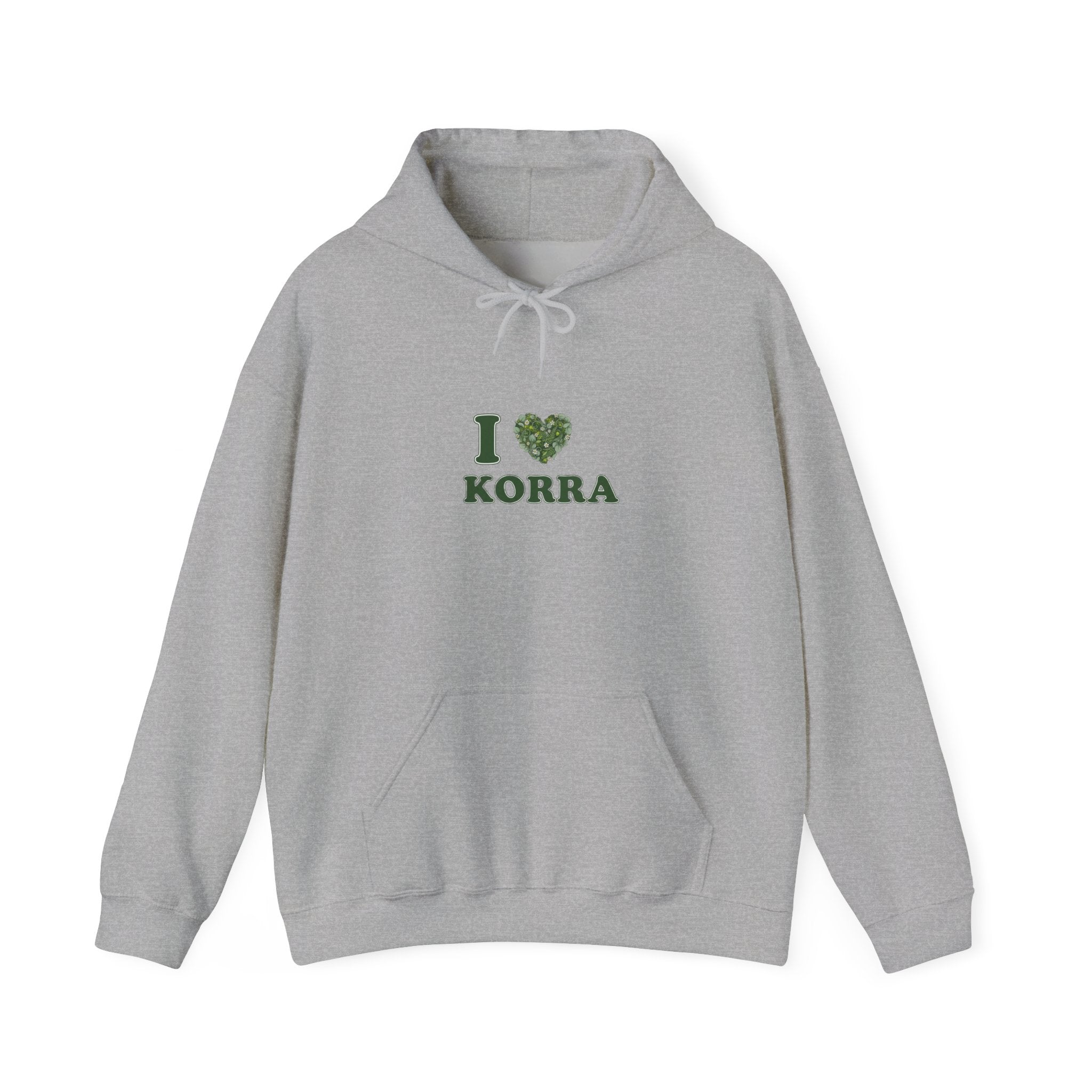 Winter botanical heart hoodie | pine branch design, minimal wreath