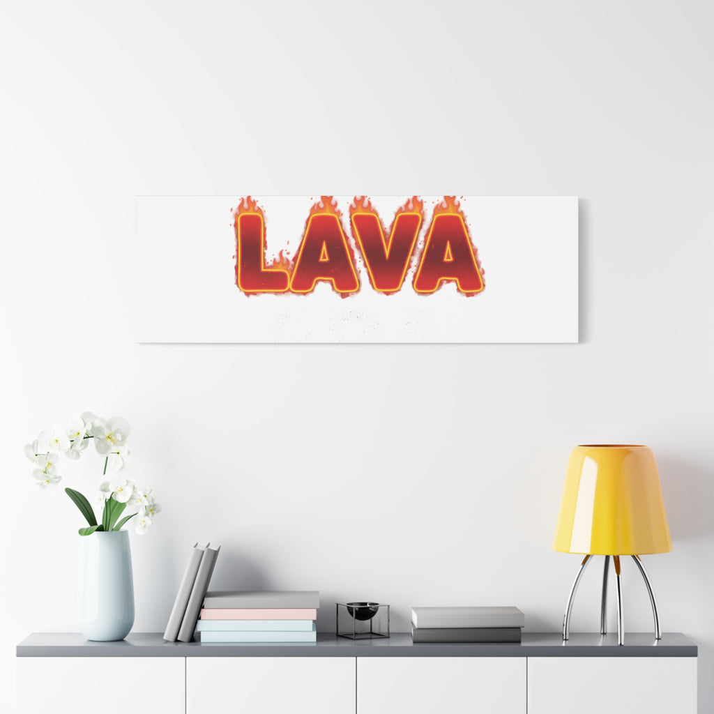 Lava Text Graphic Canvas, holiday burnout meme, festive but tired